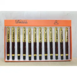 DikaWen Lüks Altın Kapaklı Mermer Desenli Tükenmez Kalem | Profesyonel ve Şık Yazım Deneyimi