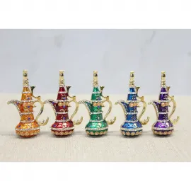 Swarowski Taşlı Zarif Minyatür Şark Köşesi Cezve Biblo Ev ve Ofis Dekorasyonu