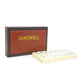 Premium Deri Kutulu Double Six Domino Seti | Seyahat ve Ev İçin Mükemmel Klasik Masa Oyunu