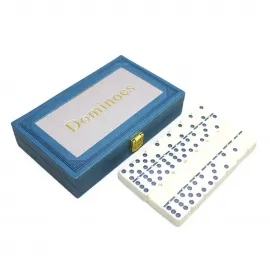 Lüks Tasarım Deri Kutulu Klasik Domino Oyunu | Premium Kalite Aile ve Yetişkin Eğlencesi