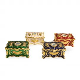 Swaroski Taşlı Lüks Dekoratif Mücevher Kutusu - El Yapımı Zarif Biblo