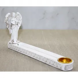 Zarif Beyaz Melekli Polyester Dekoratif Tütsülük Objesi | Ev ve Ofis İçin Şık Ortam Kokulandırma