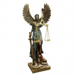 Kanatlı Themis Adalet Biblosu | Ofis ve Ev İçin Dekoratif Polyester Figür 30x9 Cm