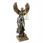 Kanatlı Adalet Biblosu: Hukukun Sembolü Lady Justice Temalı Dekoratif Ofis ve Ev Objesi