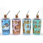 Kapibara Figürlü Isı Muhafazalı Paslanmaz Çelik Termos Kupa - Metal Pipetli Kahve & Soğuk İçecek Bardağı