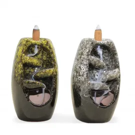 Seramik Geri Akış Şelale Tütsülük | Dekoratif Meditasyon Biblosu | Modern Ev Objeleri