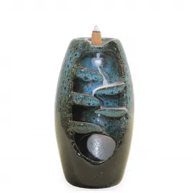 El Yapımı Seramik Geri Akış Şelale Tütsülük – Dekoratif Ev Aksesuarı ile Huzur ve Meditasyon Deneyimi