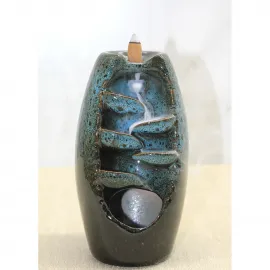 El Yapımı Seramik Geri Akış Şelale Tütsülük – Dekoratif Ev Aksesuarı ile Huzur ve Meditasyon Deneyimi