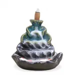 El Yapımı Seramik Geri Akış Şelale Tütsülük - Ev ve Ofis İçin Zen Dekorasyonu