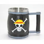 One Piece Hasır Şapkalı Korsan Luffy Temalı 3D Kabartmalı Çelik İçecek Kupası