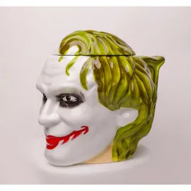 Kapaklı 3D Joker Figürlü Porselen Kupa Bardak Koleksiyonluk Hediyelik Kahve ve Çay Kupası