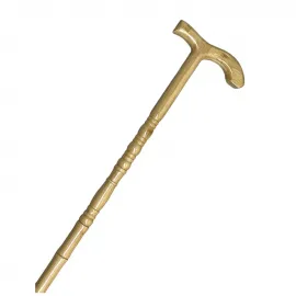 Ergonomik Rahat Tutuşlu Zarif Ahşap Baston | Doğal El Yapımı Yürüme Destek Değneği 90 Cm