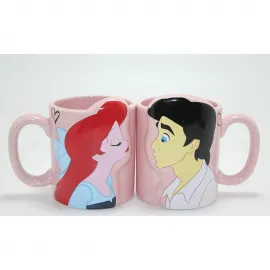 Disney Küçük Deniz Kızı Ariel & Prens Eric Romantik 3D Çift Kupa Bardak Seti
