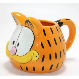 Garfield 3D Kabartmalı Karakter Tasarımlı Kupa Bardak | Eğlenceli Çizgi Film Biblo Mug