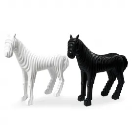 Estetik Katmanlı Polyester At Figürü | Modern Ev ve Ofis Dekorasyonu İçin Şık Biblo Objesi