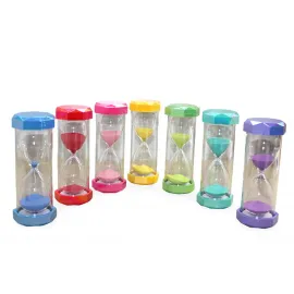 Modern Plastik Çerçeveli Renkli 10 Dakika Kum Saati Dekoratif Zamanlayıcı Ev Ofis