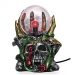 Gotik Kuru Kafa Temalı Özel Tasarım Polyester Plazma Lamba - Karanlık Sanat ve Işık Şöleni