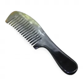 Premium Kalite Doğal Boynuz Kemik Tarak Ergonomik Saplı Kalın Dişli Saç Bakım ve Masaj Tarağı