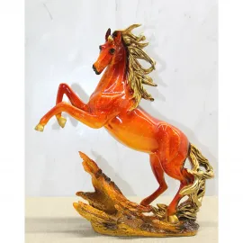 Görkemli Şahlanmış At Figürü Biblo - Polyester Ev ve Ofis Dekorasyonu Süs Eşyası