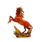 Parıldayan Şahlanmış At Figürü Dekoru | El Yapımı Polyester Ev ve Ofis Biblosu