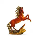 Canlı Parlak Renkli Şahlanmış At Figürü Biblo - Ev ve Ofis Dekorasyonu İçin Mükemmel