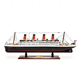 Özel Tasarım Ahşap Işıklı Titanik Gemi Maketi Biblo – Detaylı El Yapımı Koleksiyonluk Model