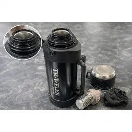 Traveler 2000 ML Çift Katmanlı Vakumlu Paslanmaz Çelik Termos – Kamp & Outdoor