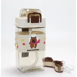 Uzay Temalı Sevimli Kapibara Desenli Pipetli Çocuk Matarası – Ergonomik Tasarım