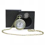 Özel Hediye Kutulu Antik Bronz Vintage Köstekli Cep Saati - Erkek & Kadın Aksesuarı