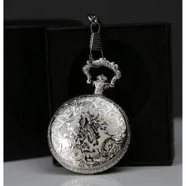 Zarif Gümüş Köstekli Cep Saati - Özel Hediye Kutulu Nostaljik Zaman Ölçer