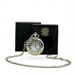 Zarif Gümüş Köstekli Cep Saati - Özel Hediye Kutulu Nostaljik Zaman Ölçer