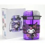 Kuromi Figürlü Mor Çift Bölmeli Pipetli Matara Suluk 10.5x18.5 Cm | Şık & Fonksiyonel