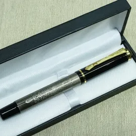 Osmanlı Arması Özel Gravürlü Lüks Tükenmez Kalem - Tarihi Motifli Prestijli Yazım Aracı