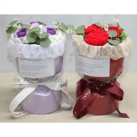 El Örgüsü Romantik Gül Buketi | Sevgiliye Özel Kalıcı Dekoratif Hediye