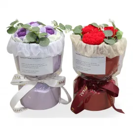 El Örgüsü Romantik Gül Buketi | Sevgiliye Özel Kalıcı Dekoratif Hediye