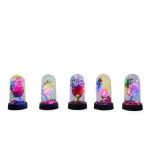 Işıklı Müzikli Solmayan Büyük Gül Cam Fanus Biblo Sevgiliye Romantik Hediye Objesi