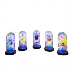 Işıklı Müzikli Fanus: Sevimli Ayıcık ve Renkli Güllerle Romantik Dekoratif Obje Hediye