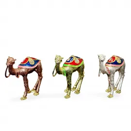 Swaroski Işıltılı Dekoratif Deve Figür: Ev ve Ofis İçin Lüks Biblolar