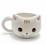 Sevimli 3D Kabartmalı Beyaz Kedi Kupa Bardak – Kediseverler İçin Eşsiz Seramik Kahve ve Çay Deneyimi