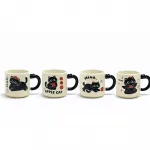 Sevimli Siyah Kedi Temalı 3D Patili Kulp Detaylı Özel Tasarım Seramik Kupa Bardak