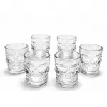 6'Lı Özel Tasarım Cam Kurukafa Shot Bardağı - Dekoratif ve Şık İçecek Deneyimi
