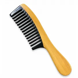 Doğal Kemik ve Ahşap Saplı Tarak Palo Santo Aromalı Geniş Dişli Saç Tarağı – Sağlıklı Saçlar İçin