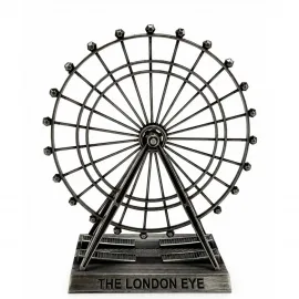 Dekoratif London Eye Metal Dönme Dolap Objesi | İngiltere Temalı Ev ve Ofis Dekorasyonu