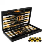 Aslan Motifli Premium Tavla Seti: Şık Tasarım, Dayanıklı Yapı, Keyifli Oyun Deneyimi