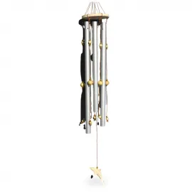 Boncuklu Metal Rüzgar Çanı - Huzur Veren Sesler, Şık Ev ve Bahçe Dekorasyonu