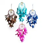 El Yapımı Otantik Tüylü Düş Kapanı Rüya Kapanı Dream Catcher Dekoratif Ev Aksesuarı