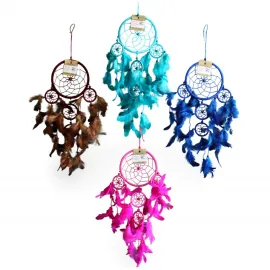 El Yapımı Otantik Tüylü Düş Kapanı Rüya Kapanı Dream Catcher Dekoratif Ev Aksesuarı