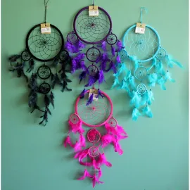 El Yapımı Otantik Düş Kapanı Rüya Kapanı Dream Catcher | Dekoratif Ev Duvar Süsü