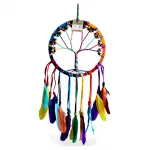 Renkli Hayat Ağacı Temalı El Yapımı Büyük Boy Rüya Kapanı Düş Kapanı Dream Catcher
