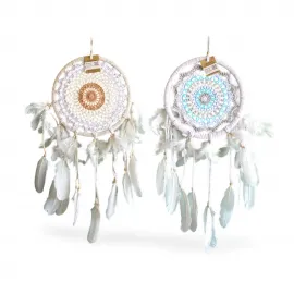 El Yapımı Bohem Makrome Örgülü Rüya Kapanı Düş Kapanı Ev Duvar Dekoru